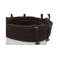 Panier de rangement en corde de coton tissé avec poignée, panier en corde de coton, panier tissé à la main