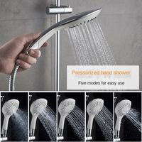 Colonne de douche électrolytique au design élégant pour hôtel, appartement, usage extérieur, montage mural, matériaux en laiton/acier inoxydable/ABS
