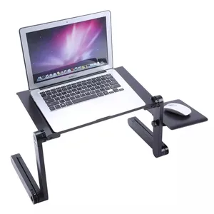 Suporte ajustável de alumínio para laptop, suporte portátil ergonômico para mesa de tv cama pc notebook mesa com mouse pad