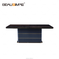 Table à manger rectangulaire extensible en marbre de style italien moderne ensemble de chaises pour appartement villa meubles de maison