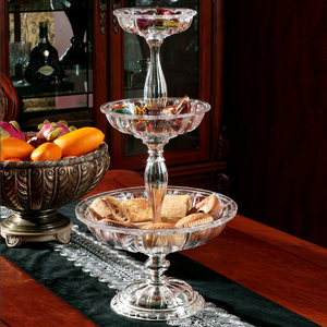 Plateau en cristal à <span class=keywords><strong>trois</strong></span> niveaux, pour dessert, thé d'après-midi, assiette de fruits, décoration de <span class=keywords><strong>la</strong></span> <span class=keywords><strong>maison</strong></span>, accessoires de vente en gros - Product Image 6