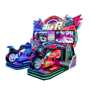 Machine <span class=keywords><strong>de</strong></span> <span class=keywords><strong>jeu</strong></span> d'arcade <span class=keywords><strong>de</strong></span> course <span class=keywords><strong>de</strong></span> moto et <span class=keywords><strong>de</strong></span> voiture à monnayeur pour 2 joueurs, simulateur <span class=keywords><strong>de</strong></span> conduite, <span class=keywords><strong>jeu</strong></span> <span class=keywords><strong>de</strong></span> course <span class=keywords><strong>de</strong></span> moto, thème Parc Coloré - Product Image 6