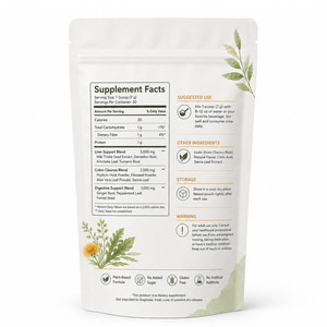 Antioxydants naturels certifiés de haute qualité, poudre détox pour le nettoyage du foie et du côlon sur 15 jours, 120 g, pour la digestion et le soutien immunitaire - Product Image 6