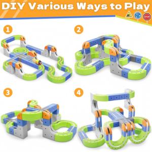 Set di Pista Magnetica in Plastica BJQ OEM <span class=keywords><strong>per</strong></span> <span class=keywords><strong>Bambini</strong></span> 4-6 Anni, Giocattoli Elettrici con Pista Flessibile <span class=keywords><strong>per</strong></span> Auto da Corsa - Product Image 3