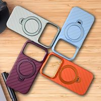 Étui de téléphone portable magnétique antichute en PC avec motif fibre de carbone pour iPhone 18 17 Pro Max