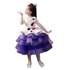 New Cute Style Fairy Baby Summer Baby Dress Girls Cotton Baby Dress Skirt Children RIBBONS Cartoon Sleeveless Printed Sweet