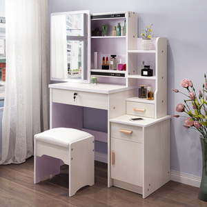 <span class=keywords><strong>Table</strong></span> de maquillage en verre blanc lumineux à LED pour chambre à coucher, <span class=keywords><strong>table</strong></span> de maquillage avec miroir LED et tiroir - Product Image 2