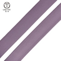 Sangle de soutien-gorge élastique en nylon doux et pelucheux, imperméable, violet clair, 20 mm 25 mm, avec logo personnalisé imprimé, vente en gros d'usine