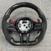 Aksesoris Interior Mobil BMW Magnetic Paddle LED Steering Wheel LCI Style G05 G20 G30 G2X G3X G8X F9X Custom Carbon