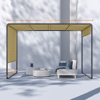 Pergola moderne en aluminium Meiqi avec auvent rétractable pour terrasse sur le toit, patio - Meubles d'extérieur durables