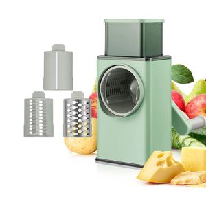 Trancheuse à légumes multifonctionnelle en acier inoxydable, moderne, à manivelle, rapide, nouveau style avec éléments en plastique - Product Image 3
