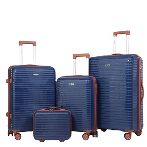 Luxury Large 3-Piece Hardside Luggage Set with 4-Wheel 360 Spinner Lock <strong>Trolley</strong>-Wholesale PP Suitcases - Product Image 1