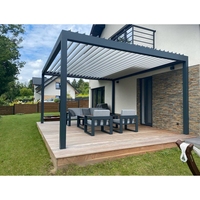 Auvent de pergola pare-soleil extérieur auvent rétractable en aluminium couverture de terrasse électrique