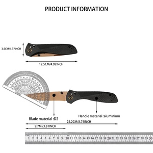 Cuchillo plegable BM710 al por mayor, mini, de acero D2, para rescate de emergencia, ultra afilado, de bolsillo, con multiherramienta. - Product Image 6
