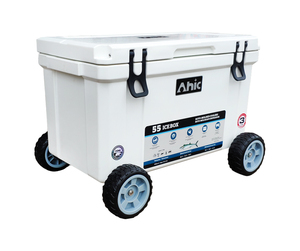 Glacière Grand Format en Plastique 55 L, Personnalisable, pour Canettes <span class=keywords><strong>de</strong></span> <span class=keywords><strong>Bière</strong></span> et Aliments Isolés, Coffre à Glace avec Roues pour Pêche en Extérieur - Product Image 2