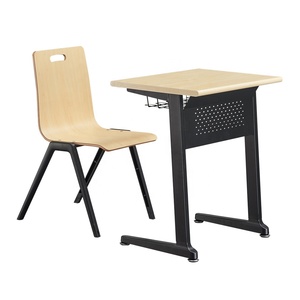 Conjunto de <span class=keywords><strong>Silla</strong></span> y Escritorio Escolar Moderno con Asiento de Madera de Haya, Estructura de Acero, Garantía de 3 Años, Mecanismo de Gravedad <span class=keywords><strong>para</strong></span> Uso Comercial - Product Image 4