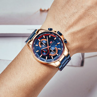 Montre à quartz pour homme MINI FOCUS, bracelet en acier inoxydable, cadran à aiguilles, lumineuse, étanche, best-seller transfrontalier, modèle MF0218G