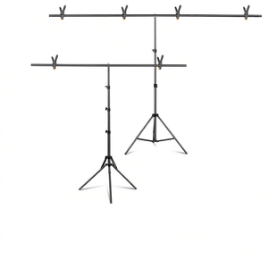 ขาตั้งฉากหลังโลหะรูปตัว T ขนาด 10 ฟุต สำหรับสตูดิโอถ่ายภาพ ฉากเขียว อุปกรณ์เสริมสำหรับถ่ายภาพและวิดีโอ - Product Image 1
