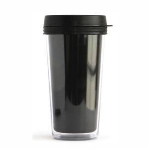 Gobelet en plastique personnalisable de 16 oz avec insert amovible en papier, design minimaliste moderne, paille, compatible lave-vaisselle, fait main, gobelet personnalisé - Product Image 1