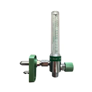 مقياس تدفق الأكسجين من النوع الأعلى جودة من النحاس الأصفر معدات علاج بالأكسجين لنظام الغاز الطبي 0-15LPM