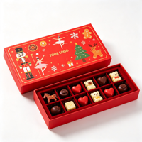 Boîte cadeau de Noël rouge en gros, emballage rigide en carton personnalisé avec logo pour bijoux, cosmétiques et coffrets cadeaux