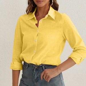 <span class=keywords><strong>Camisa</strong></span> <span class=keywords><strong>de</strong></span> Lino <span class=keywords><strong>para</strong></span> <span class=keywords><strong>Mujer</strong></span>, Personalizable con Logotipo, <span class=keywords><strong>de</strong></span> Algodón Blanco, Manga Larga, Corte Holgado, Casual, Fresca, Transpirable, <span class=keywords><strong>de</strong></span> Alta Calidad, <span class=keywords><strong>para</strong></span> Verano - Product Image 4