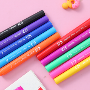 Pack Of 10 Mini Multicolored Plastic Watercolor Pens Washable Colors Markers Set