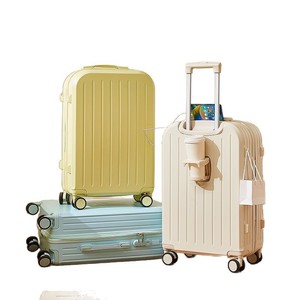 Trolley Suitcase 20-inch Combination Lock Silent Wheels Durable Leather Unisex Carry-Ons for Leisure Travel Spring 2025 - Product Image 4