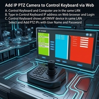 Controlador de Teclado en Red IP PTZ con Joystick 4D MYTECH y Pantalla LCD para Cámaras IP Domo PTZ de Alta Velocidad