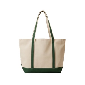 Promotional Large-sized Eco-friendly Travel Shopping Handbag with Custom logo Printed on the <b>Canvas</b> <b>Bag</b> - Product Image 1