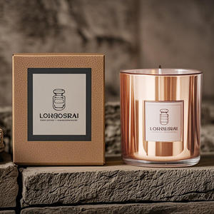 Commercio all'ingrosso di alta qualità rosso 180ml 300ml di lusso barattoli di candela di <span class=keywords><strong>vetro</strong></span> uso quotidiano per decorazione domestica barattoli di candela <span class=keywords><strong>portacandele</strong></span> - Product Image 2