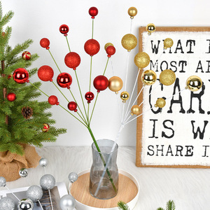 Gold Red Christmas Ball Cutout Decorations for Home Party Cross-Border Holiday Scene Layout Match Christmas <b>Tree</b> <b>Ornaments</b> - Product Image 4