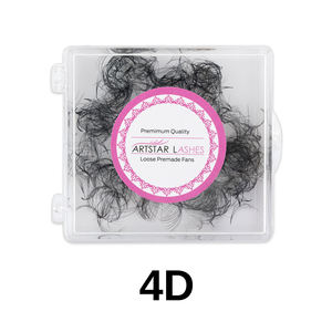 Súper mate negro hecho a mano 4D 5D 6D 8D C/CC/D rizo suelto abanicos de pestañas estrechas 500 abanicos Promade pestañas estrechas - Product Image 2