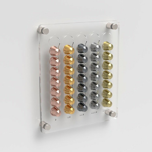 Wall Mounted Coffee Pod Storage Organizer Acrylic Coffee Capsule Pod Holder for Home Kitchen