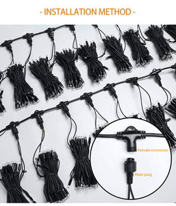 ไฟม่าน LED ภายนอกอาคาร IP67 สายยางทองแดงแท้ เชื่อมต่อได้ 110V 220V แสงวอร์มไวท์ รับประกัน 2 ปี สำหรับใช้งานกลางแจ้ง ระดับเชิงพาณิชย์ - Product Image 3