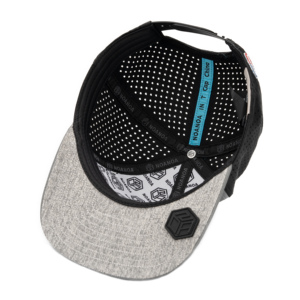 TCAP China Wholesale Custom Logo 6 Panel High Quality Waterproof Polyester Laser Cut Hole Baseball <b>Cap</b> - Product Image 3