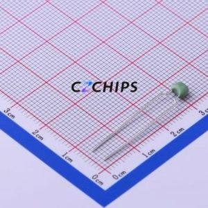Condensador cerámico monolítico (MLCC) de montaje en orificio CC4-0805-CG-100V-82pF-J, orificio pasante, paso de pines de 5.08 mm, 82 pF, 5%, 100 V - Product Image 2