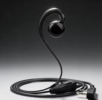 Écouteur en forme de C avec suppression du bruit, écouteurs TWS PTT noirs, radio bidirectionnelle de style Motorola RayTalk EM-3327