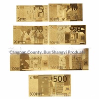 Cartes commémoratives en PVC fournies par le fabricant, impression dorée recto-verso, technique de moulage sous pression, thème monnaie 7 euros, lot de 7