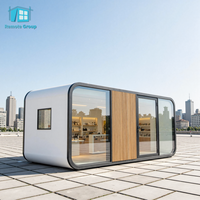 Maison conteneur portable Apple Cabin, design élégant, bâtiment préfabriqué pour usage en gîte, bureau, complexe hôtelier ou kiosque
