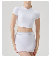 Logo personnalisé vente en gros Mini ensemble de jupes de golf pour femmes pour l'entraînement de gymnastique avec poche ensemble de jupes de tennis pour femmes