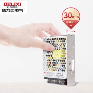 Alimentation électrique à découpage LED Delixi, transformateur 220V vers DC 24V 12V, surveillance sur rail DIN, 50W 75W 100W 200W 3A 60Hz, fréquence de sortie - Product Image 1