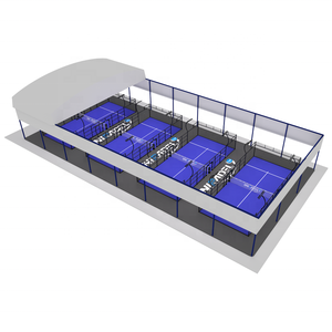 Campo da <span class=keywords><strong>Padel</strong></span> Mobile UNISPORT con Tetto, Vetro da 12mm, Prezzo, Erba Artificiale, Dimensioni per <span class=keywords><strong>Club</strong></span> Sportivi - Product Image 3