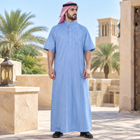 CCY Qamis islamique à manches courtes pour homme, vêtement musulman, Jubba arabe, Kaftan, Robe traditionnelle saoudienne pour la prière et le quotidien