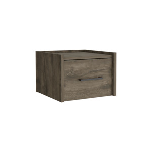 Floating Nightstand Dark Brown Wood <b>Wall</b> Mounted <b>Storage</b> Drawer Bedside Cabinet - Product Image 3