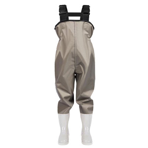 XSDK52 Pantalones impermeables para niños con botas, traje de lluvia de nailon para pescar y jugar en el agua, talla 3T - Product Image 1