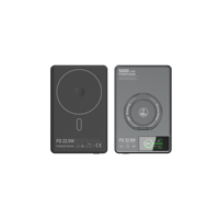 Ultraflacher Ring-Ständer Magnetische Kabellose Powerbank aus Aluminiumlegierung 22,5W Tragbares Ladegerät für Telefon Tägliches Schnellaufladen