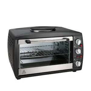 26L mutfak taşınabilir pizza pişirme tost elektrikli fırın sıcak plaka ile
