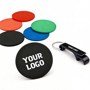 Sous-verres en caoutchouc personnalisés avec logo pour restaurants, hôtels, bars, cadeaux promotionnels d'entreprise, sous-verres en silicone PVC - Product Image 1