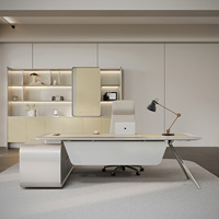 Bureau d'ordinateur modulaire moderne en MDF pour petits espaces, haut de gamme, avec tiroirs de rangement pour jeunes professionnels et cadres